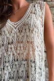 Aubrey Filigree Crochet Tank Cream